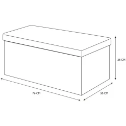 The Home Deco Factory Home Deco Poef - Essence - MDF/polyester - wit - 76 x 38 cm Hot