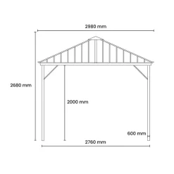 Merkloos HOME DELUXE - LED Zonnepaviljoen AZUR - 300 x 270 cm Clearance