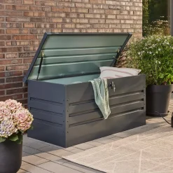 Merkloos HOME DELUXE - Metalen opbergbox MEGABOX XL - 126 x 56 cm 400l antraciet New