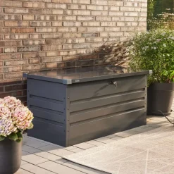 Merkloos HOME DELUXE - Metalen opbergbox MEGABOX XL - 126 x 56 cm 400l antraciet New