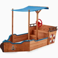 Merkloos HOME DELUXE - Scheepszandbak met bankje MATSCHEKISTE - 160 x 78 cm Clearance