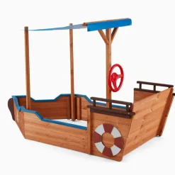 Merkloos HOME DELUXE - Scheepszandbak met bankje MATSCHEKISTE - 160 x 78 cm Clearance