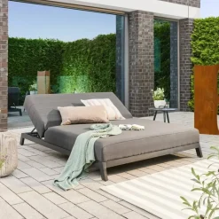 Merkloos HOME DELUXE - VALENCIA ligstoel met verstelbare rugleuning - 203 x 144 cm