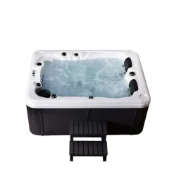 Merkloos HOME DELUXE Buiten whirlpool BEACH Met treden en thermische afdekking