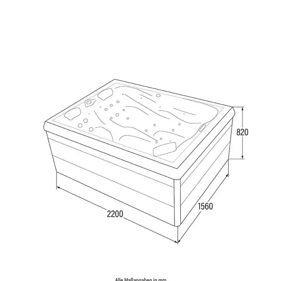 Merkloos HOME DELUXE Buitenwhirlpool SUNSET PURE Best