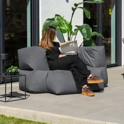 Merkloos HOME DELUXE buitenzitzak HEAVEN - antraciet 76 x 152 x 100 cm New