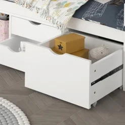 Merkloos HOME DELUXE COSMOS kinderbed met lades - 90 x 200 cm wit Clearance