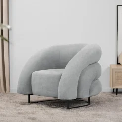 Merkloos HOME DELUXE fauteuil MACA fluweel stof beige - 95 x 73 x 88 cm Clearance