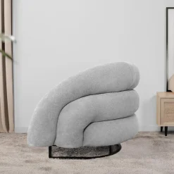 Merkloos HOME DELUXE fauteuil MACA fluweel stof beige - 95 x 73 x 88 cm Clearance