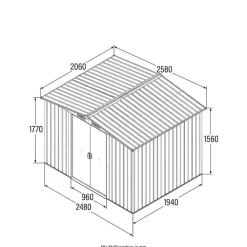 Merkloos HOME DELUXE gereedschapsschuur BOHIO XL Clearance