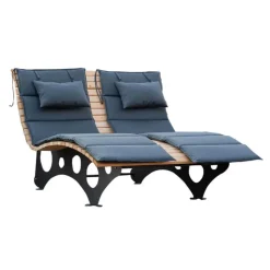 Merkloos HOME DELUXE golfhouten ligstoel TAIGA incl. kussen Aantal: 1 Discount