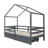 Merkloos HOME DELUXE kinderbed WOLKENLAND grijs met lades Hot