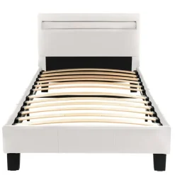 Merkloos HOME DELUXE LED bed ASTRO Wit 90 x 200 cm New