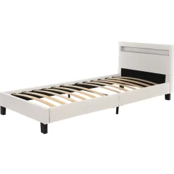 Merkloos HOME DELUXE LED bed ASTRO Wit 90 x 200 cm New