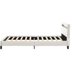 Merkloos HOME DELUXE LED bed ASTRO Wit 90 x 200 cm New