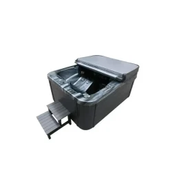 Merkloos HOME DELUXE Outdoor Whirlpool ZWART MARMER Met trap en thermische afdekking Clearance