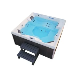 Merkloos HOME DELUXE Outdoor Whirlpool STREAM BIG Met trap en thermische afdekking Discount
