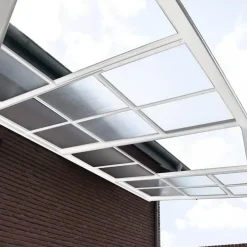Merkloos HOME DELUXE terrasoverkapping SOLIS DELUXE wit 290 x 295 x 233 / 272 cm Clearance