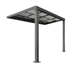 Merkloos HOME DELUXE Terrasoverkapping SOLIS DELUXE grijs 290 x 295 x 233 / 272 cm New