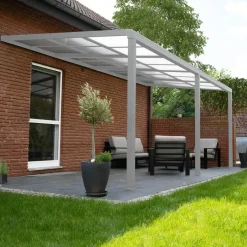 Merkloos HOME DELUXE terrasoverkapping SOLIS DELUXE wit 579 x 295 x 233 / 272 cm Hot