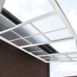 Merkloos HOME DELUXE terrasoverkapping SOLIS DELUXE wit 390 x 295 x 233 / 272 cm New