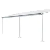Merkloos HOME DELUXE terrasoverkapping SOLIS wit 435 / 442 x 300 / 303 x 278 / 226 cm New
