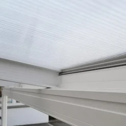 Merkloos HOME DELUXE terrasoverkapping SOLIS wit 435 / 442 x 300 / 303 x 278 / 226 cm New