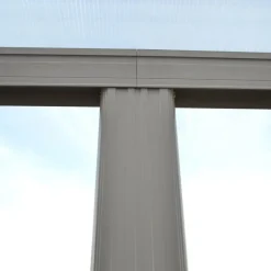 Merkloos HOME DELUXE terrasoverkapping SOLIS wit 435 / 442 x 300 / 303 x 278 / 226 cm New