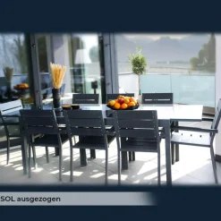 Merkloos HOME DELUXE tuintafel SOL - 240cm - Grijs Online