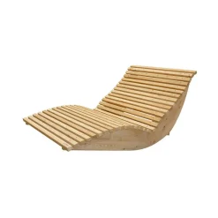 Merkloos HOME DELUXE Wave houten ligstoel WOLGA - 120 cm New