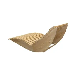 Merkloos HOME DELUXE Wave houten ligstoel WOLGA - 120 cm New
