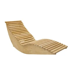 Merkloos HOME DELUXE Wave houten ligstoel WOLGA - 60 cm Outlet