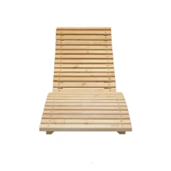 Merkloos HOME DELUXE Wave houten ligstoel WOLGA - 60 cm Outlet
