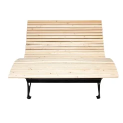 Merkloos HOME DELUXE wave houten ligstoel TAIGA - 150 cm Sale