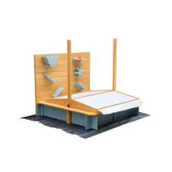 Merkloos HOME DELUXE Zandbak met overkapping SANDY - hout/grijs Clearance