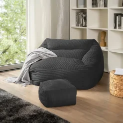 Merkloos HOME DELUXE Zitzak COSY Antraciet Outlet