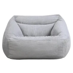 Merkloos HOME DELUXE zitzak COSY lichtgrijs incl. krukje Sale