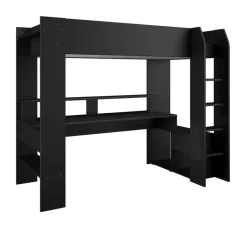 Leen Bakker Hoogslaper Justin met LED - zwart - 90x200 cm New