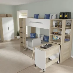 Homlando Hoogslaper Samoa sonoma eik / mat wit Clearance