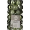 House of Seasons House of Season Kerstballen - 30st - kunststof - donkergroen - 3cm