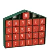 House of Seasons Adventskalender - L5 x B33 x H28 cm - Rood, Groen New