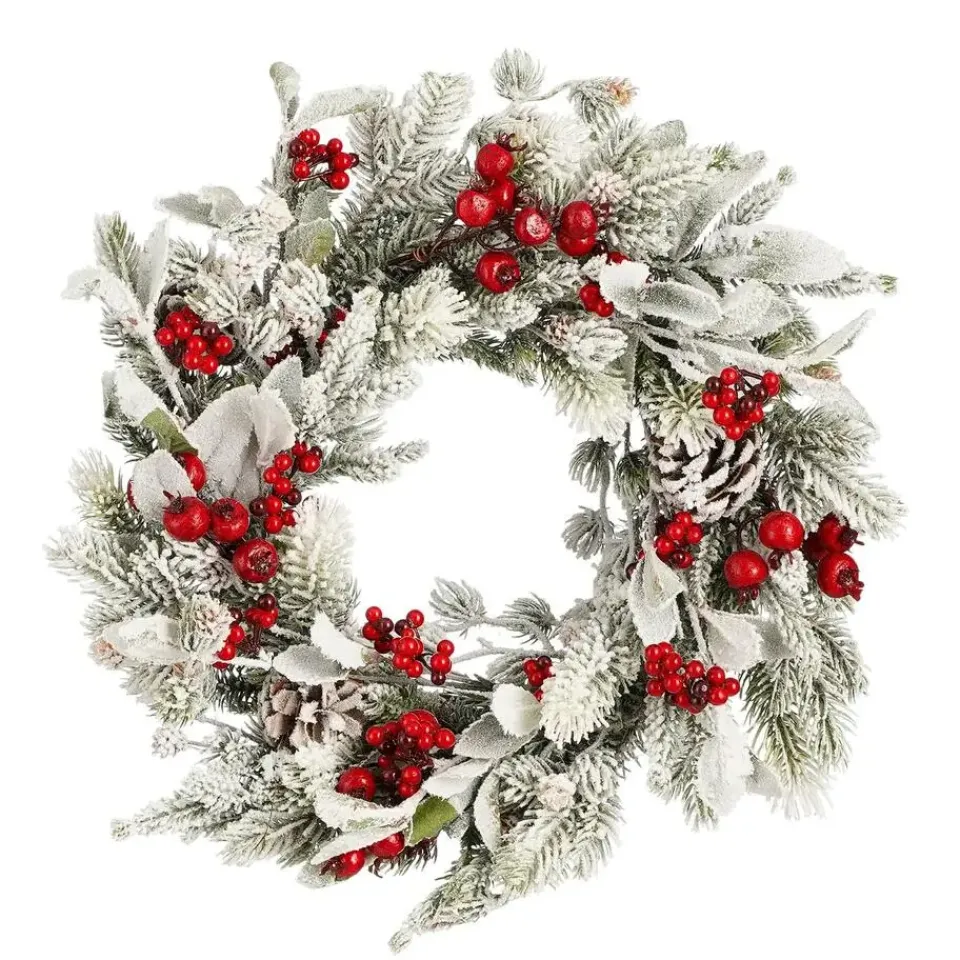 House of Seasons Belfort Kerstkrans - Ø40 cm - Groen Online