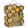 House of Seasons Kerstballen - 39 stuks - goud - ornamenten en piek Best