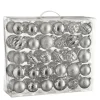 House of Seasons Kerstballen Set - 60 Stuks - Zilver Hot