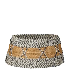 House of Seasons Kerstboomrok - H26 x Ø50 cm - Zeegras - Blauw Best