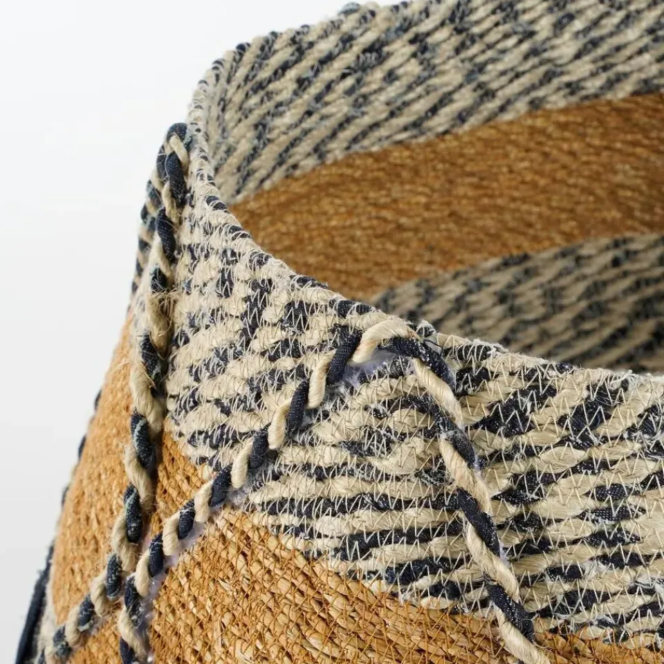 House of Seasons Kerstboomrok - H26 x Ø50 cm - Zeegras - Blauw Best