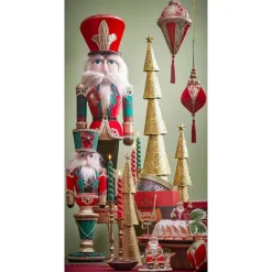House of Seasons Kerstboom - L14,5 x B8 x H68 cm - Metaal - Goud