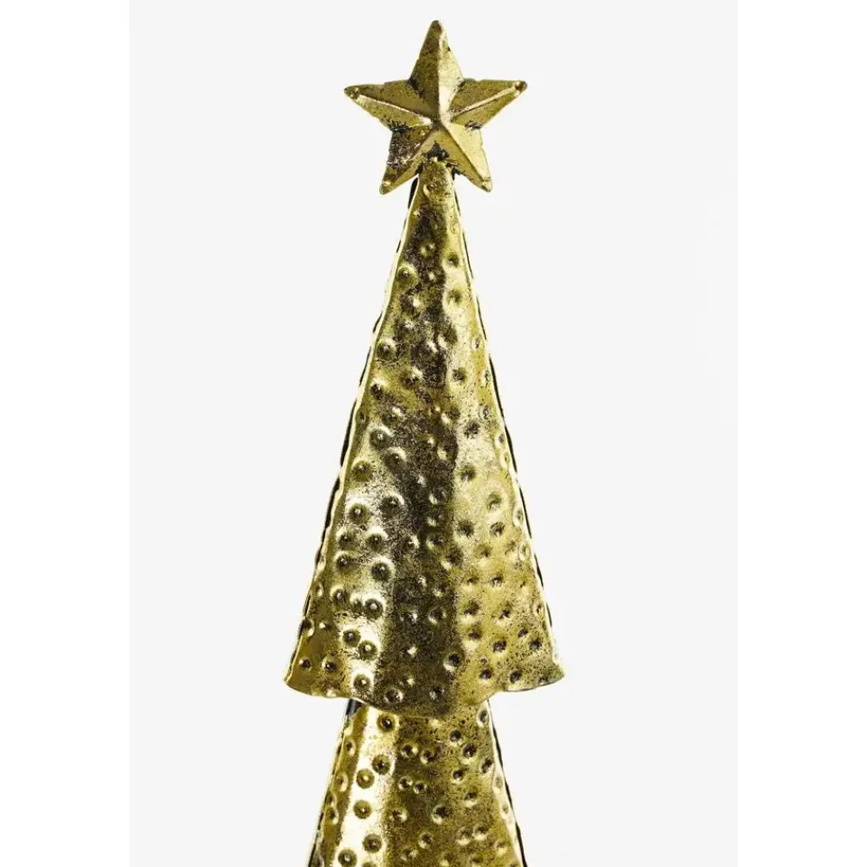 House of Seasons Kerstboom - L14,5 x B8 x H68 cm - Metaal - Goud