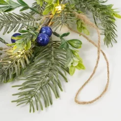 House of Seasons Kerstkrans met LED Verlichting - Ø42 cm - Groen Best