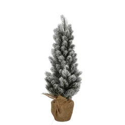 House of Seasons Kunstkerstboom in Jute - H60 x Ø30 cm - Groen Frosted Outlet